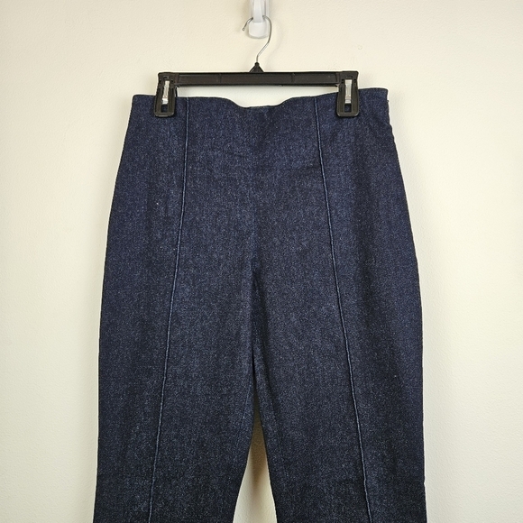 Theory High-Rise Nep Denim dark Wash Skinny Leggings Size 12 - Picture 8 of 10